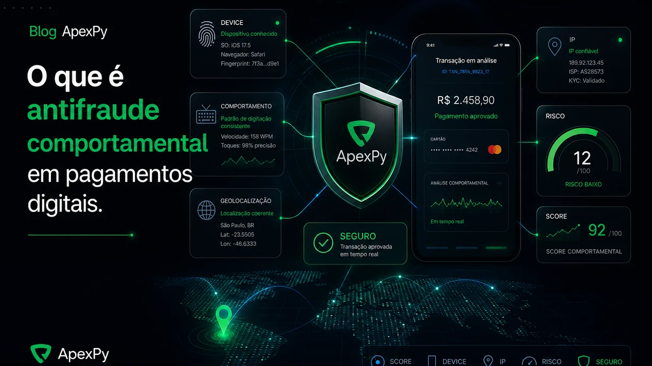 Análise antifraude comportamental com score device e ip
