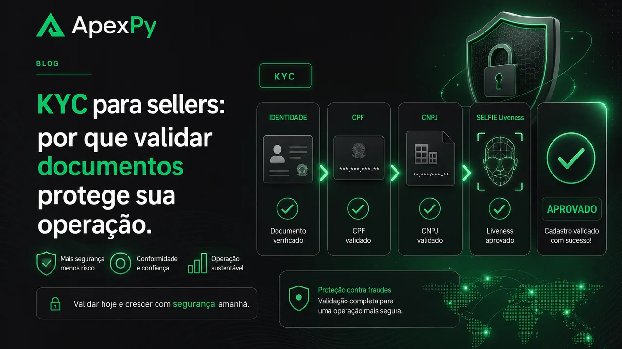 Fluxo de KYC com cpf cnpj e aprovação