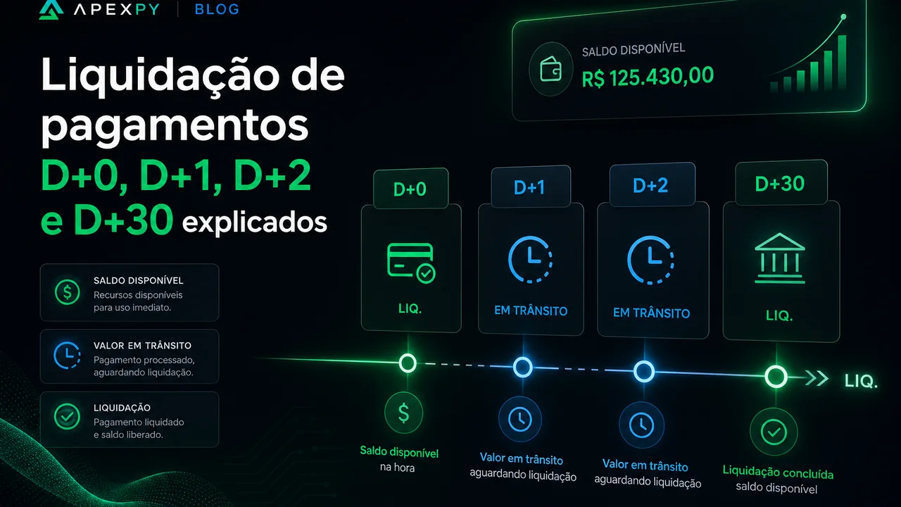 Linha do tempo de liquidação D+0 D+1 D+2 D+30